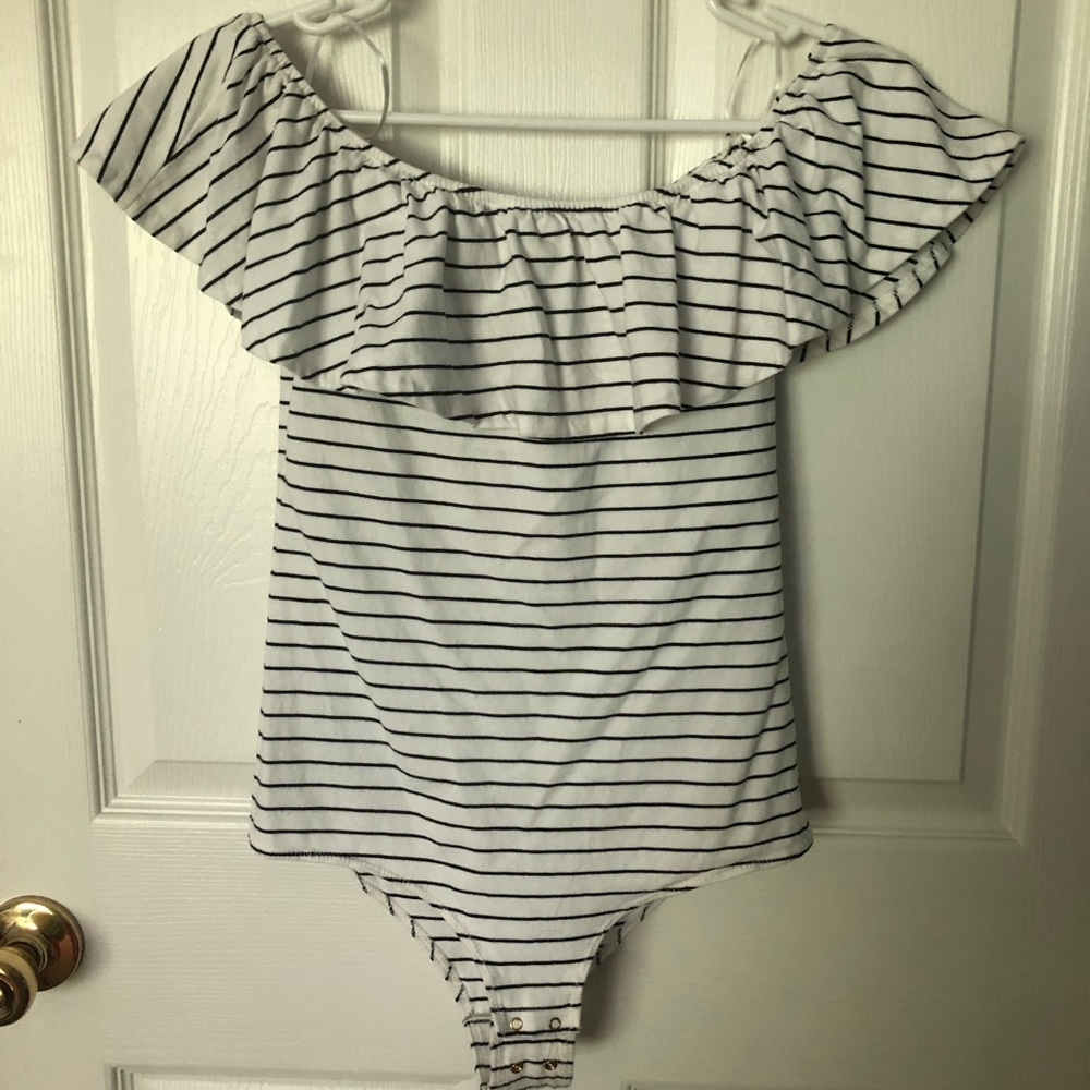 White and black bodysuit